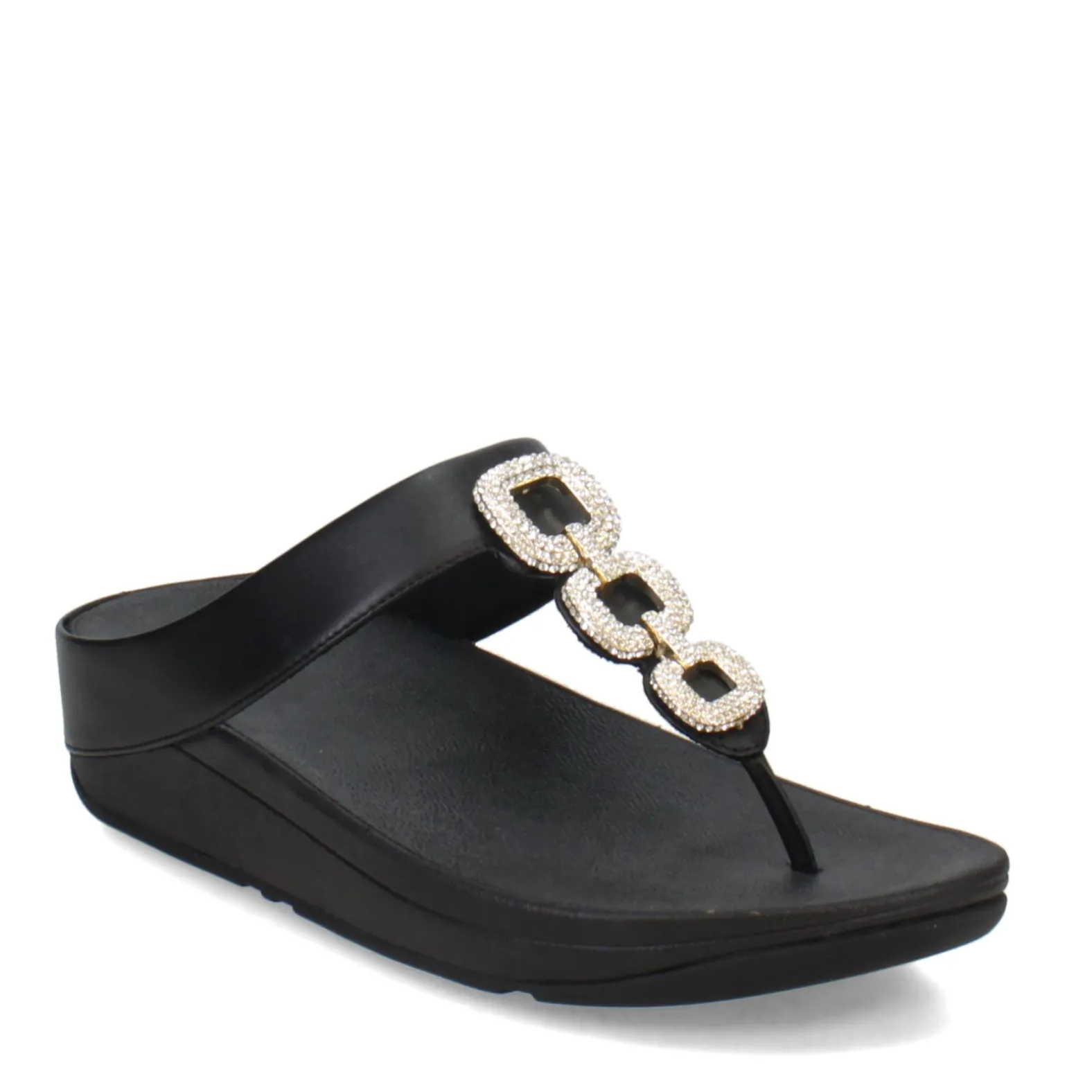 Women's FitFlop, Fino Crystal Chain Toe-Post Sandal