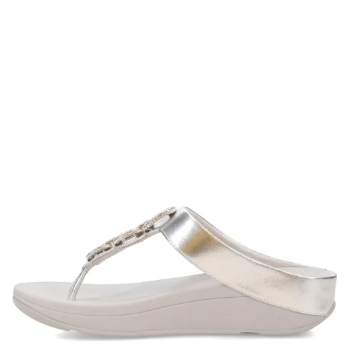 Women's FitFlop, Fino Crystal Chain Toe-Post Sandal