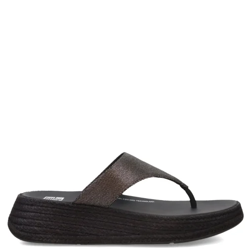 Women's FitFlop, F-Mode Espadrille Glitz Thong Sandal