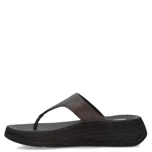 Women's FitFlop, F-Mode Espadrille Glitz Thong Sandal