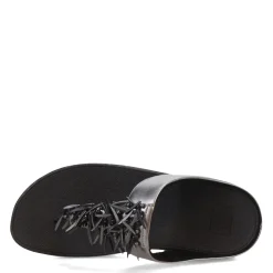 Women's FitFlop, Rumba Beaded Metallic Toe-Post Sandal